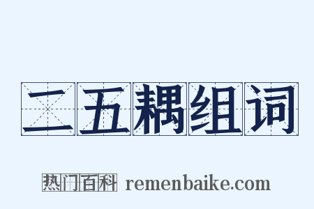 二五耦组词是什么意思的图片